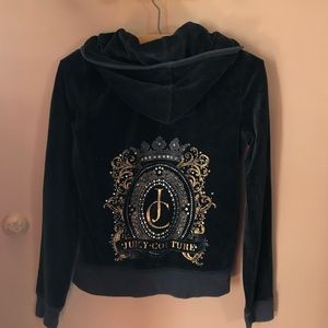 Bling Juicy couture velour zip up hoodie